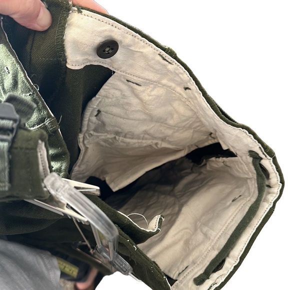 Military Issue Green Wool Vintage Mens Trouser Field Chores Pants - Picture 3 of 8